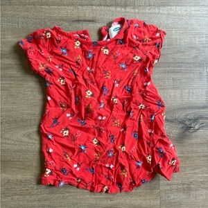 🌺10/$20 Old Navy Red Floral Short-Sleeve Top